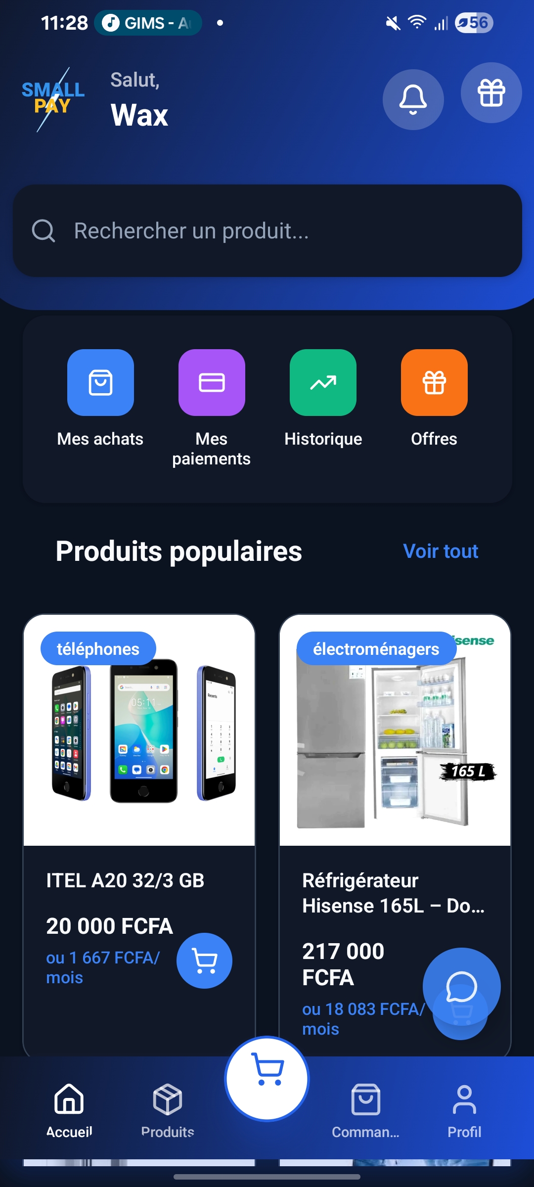 SmallPay Accueil
