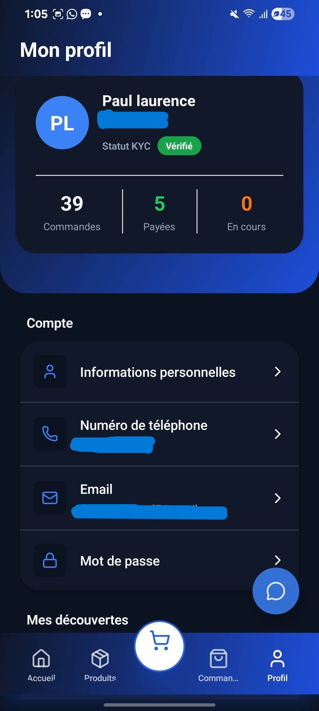 SmallPay Profil