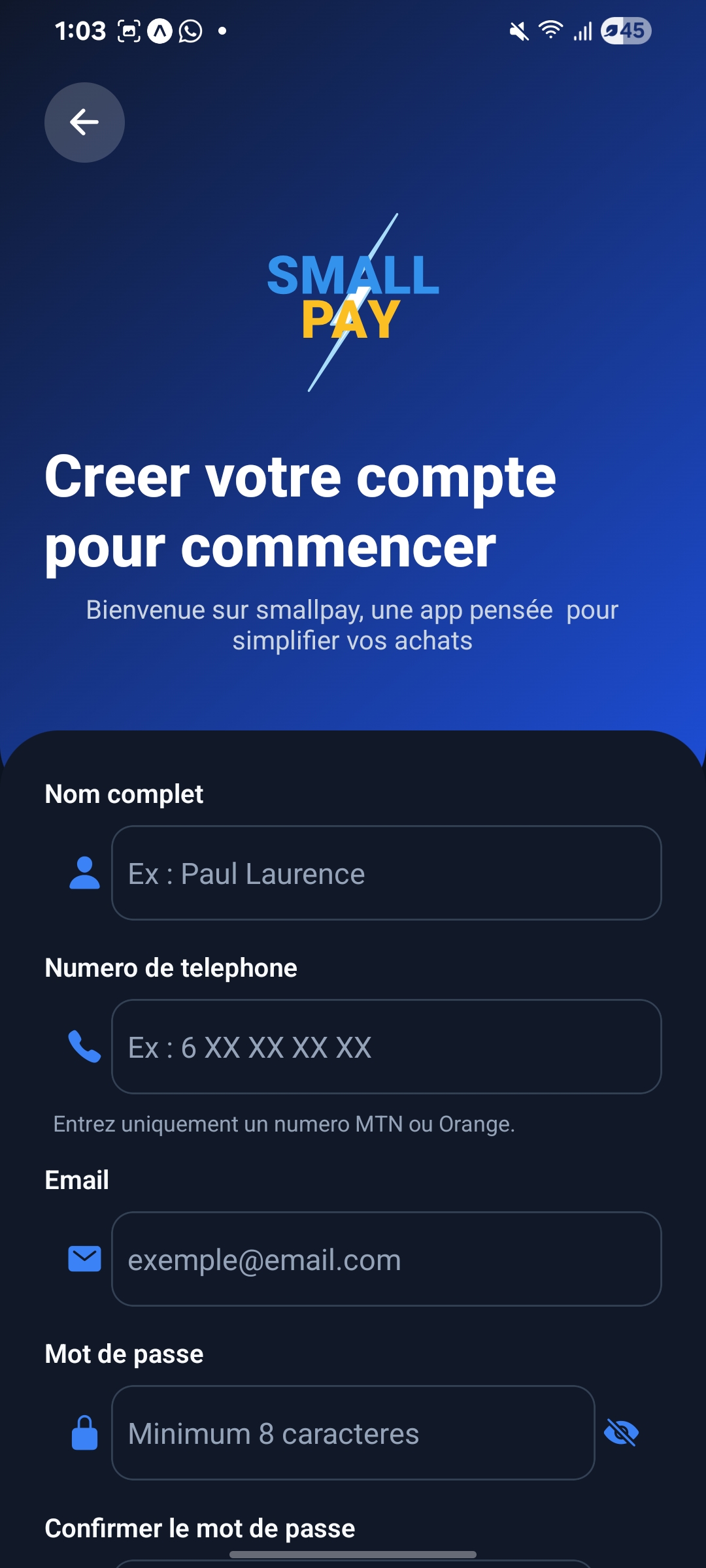 SmallPay Register
